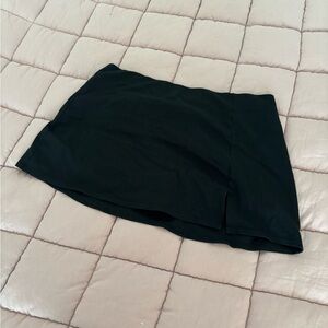 American Eagle Black Mini Skort with Side Slit Detail